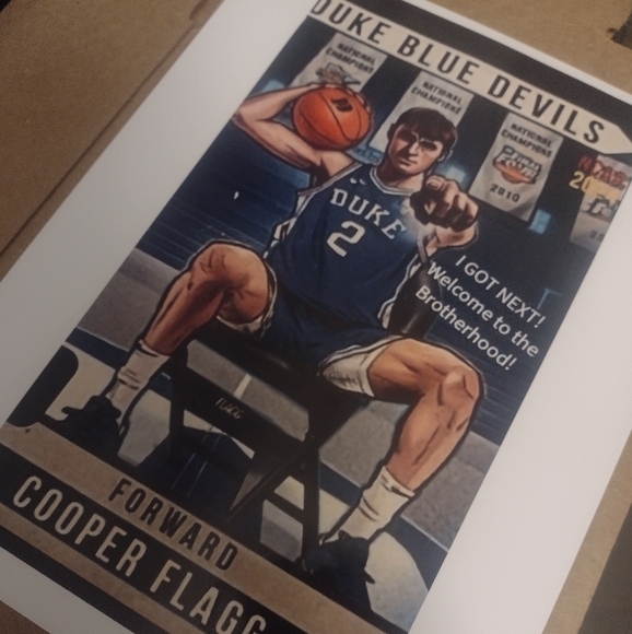 NEW!๐ฏ COOPER FLAGG RUCKER PARK & DUKE COLOR ART 8.5x11 POSTER BUNDLE SET!๐ฅ - Picture 9 of 10